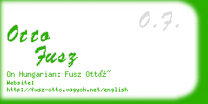 otto fusz business card